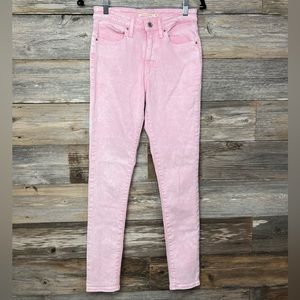 Levis 721 High Rise Skinny Mineral Wash Pink Acid Wash Size 27 💗